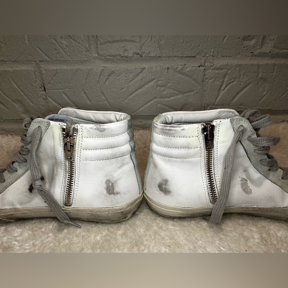New Golden Goose Slide High Top Sneakers Size 37 - Picture 8 of 11